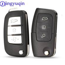 jingyuqin 3 Buttons Modified Flip Folding Remote Key Shell Case Cover for Ford Mondeo Focus Fiesta S-MAX FOB Key Cover 2024 - buy cheap