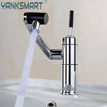 YANKSMART RU Bathroom LED Faucet Basin Faucet 720 Degree Rotating Chrome Polished Basin Faucets Deck Mounted Mixer Mixer Tap 2024 - buy cheap