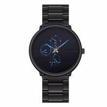 YOLAKO Brand  Men Black Stainless Steel Business Watches Luxury Casual Sport Watch Quartz Clock Relogio Masculino 2024 - buy cheap