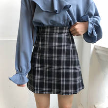 Skirts Women Retro Plaid Summer Mini Skirt A-line Ulzzang High Waist Students New Arrival Fashion Girls Female Stylish Fit 2XL 2024 - buy cheap