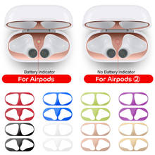 Metal Dust Guard for Apple AirPods 1 2 3 Pro Case Cover Accessories Protection Sticker Skin Protective For Air Pods 2nd 3rd Pro  2024 - buy cheap