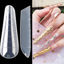 Poly UV Gel Tips For Building Fake Nail Mold Clear Upper Forms Finger Extension Tool For Nail Art Design 2024 - buy cheap