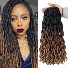 Goddess Locs Crochet Hair Extensions 20inch Long Soft Ombre Faux Locs Braids Dreadlocks Synthetic Hair Extensions 2024 - compre barato