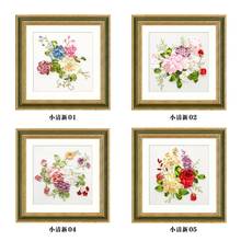 7 patterns Peony flower Ribbon embroidery kit multi picture stain painting set handcraft DIY handmade needlework art wall decor 2024 - buy cheap