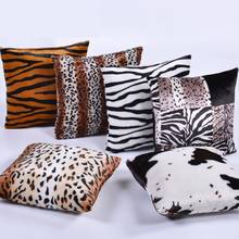 Padrão animal de pelúcia capa de almofada confortável macio decoração para casa sofá cama cadeira decorativa fronha tigre leopardo padrão 2024 - compre barato