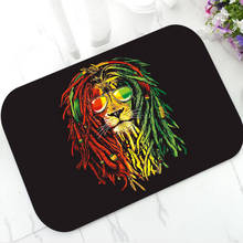 Tapete porta de leão, prateado, para decoração de casa, para banheiro, cozinha, com bandeira jamaicano 2024 - compre barato
