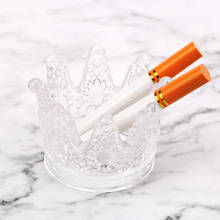 NICEYARD Crown Glass Ashtray Home Decoration Cigarette Tray Multifunction Crystal Ashtray Candle Holder Smoking Accessories 2024 - buy cheap