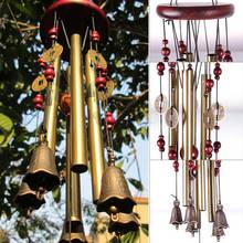 Античный удивительный глубокий расслабляющий 4 трубы колокольчики ветер колокольчики двора домашний декор 2024 - купить недорого