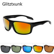 Glitztxunk, новинка, поляризационные солнцезащитные очки, мужские, квадратные, фирменный дизайн, модные мужские очки, спортивные, солнцезащитные очки для мужчин, для рыбалки, UV400 2024 - купить недорого