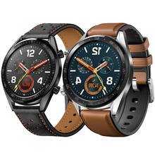 Ремешок 22 мм для Huawei Watch 3/3 Pro/GT samsung galaxy watch 3 45 мм 46 мм S3 Frontier, кожаный браслет для часов huami amazfit 1/2 2024 - купить недорого