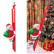Electric Santa Claus Climbing Ladder Doll Music Creative Xmas Decor Christmas Tree Ornaments Kid Toy Gift Christmas Pendant 2020 2024 - buy cheap