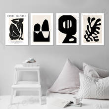 Matisse Abstract Figures Black Style Flower Leaf Nordic Posters and Prints Canvas Painting Wall Pictures for Living Room Decor 2024 - buy cheap