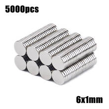 5000pcs 6x1mm Super Powerful Strong Bulk Small Round NdFeB Neodymium Disc Magnets Dia 6mm x 1mm N35  Rare Earth NdFeB Magnet 2024 - buy cheap