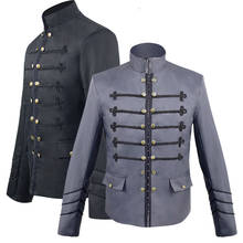 Chaqueta gótica sólida Vintage para hombre, Túnica de cosplay Steampunk, uniforme de Rock, traje Punk Vintage, abrigos, prendas de vestir, novedad 2024 - compra barato