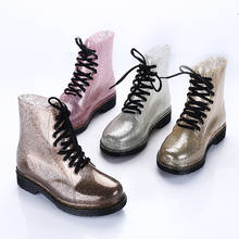 Женские резиновые сапоги Jelly, Уличная обувь, водонепроницаемые ПВХ прозрачные ботильоны, резиновые сапоги для девушек, женская зимняя обувь для рыбалки 2024 - купить недорого