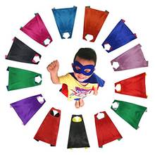 Superhero Capes with Mask Birthday Party Favor Cosplay Gift Halloween Christmas Costume for Kids Boys and Girls Reversible Cloak 2024 - buy cheap