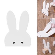 Cute Bunny Rabbit Wooden Hook Clothes Hooks On Wall Decorate Kids Children Room ECO Friendly Wall Hanger Hooks White 2024 - buy cheap