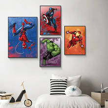 5D Diamond Painting Marvel Superhero Anime Spiderman Iron Man Embroidery Cross Stitch Kit Painting Mosaic DIY Home Decoration 2024 - buy cheap