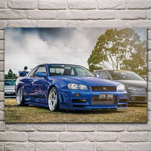 Classic tuning skyline R34 R32 supercar sport car posters on the wall picture home living room decoration for bedroom KL332 2024 - buy cheap