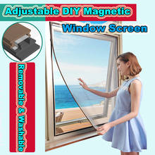 Ajustável feito-à-medida diy magnético janela tela caber janelas até qualquer tamanho removível & lavável branco/cinza escuro/marrom quadro 2024 - compre barato