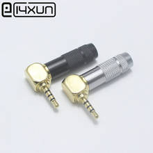EClyxun 1pcs 2.5mm 4 Pole TRRS Male Plug Jack Gold Plated 90 Degree Angle Audio Connector Silver Black New Arrival Connector 2024 - buy cheap