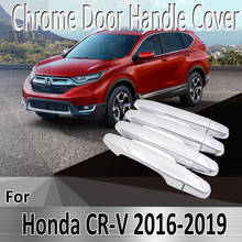 Cubierta cromada para manija de puerta de coche, pegatinas decorativas para Honda CR-V, MK4, RW1, RW6, RT5, RT6, 2016 ~ 2019, 2017 2024 - compra barato
