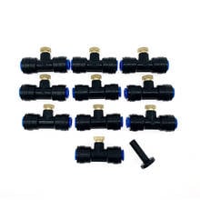 10pcs 1/4'' Tube OD Plastic Slip Lock (Quick Connect) Garden Fogging Misting Nozzle Tees with Brass Sprayer (0.1-0.6mm) 2024 - buy cheap