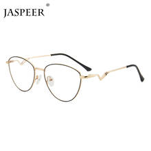 JASPEER Trendy Cat Eye Glasses Women Brand Designer Retro Transparent Lens Eyeglasses Optical Prescription Frame Fashion Eyewear 2024 - buy cheap
