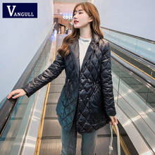 Vangull 2020 New Women Mid-length Slim  Down Jacket Suit Collar Casual Warm lady's Parka Korean Version Loose The Waist Coat 2024 - buy cheap