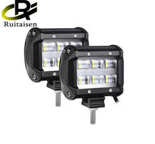 Ruitaisen-foco LED de 4 pulgadas para motocicleta, luz de trabajo de 18W para coche, luz de conducción todoterreno para camión, barra combinada 9D 2024 - compra barato