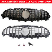 Rejilla central de parachoques delantero para mercedes-benz CLS clase C257 2019-2020, rejilla media GT de plástico ABS, color negro y plateado 2024 - compra barato