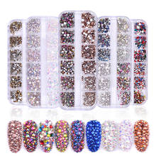 Crystal Nails Art Rhinestones Manicure Accessories 3D Nail Art Decorations Mix Color Nail Art Sequins Nail Rhinestones Stones 2024 - buy cheap