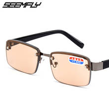Seemfly-gafas de lectura de negocios para hombre, anteojos de moda de Metal, medio Marco, presbicia, Retro, Unisex, dioptrías 0, 1,0, 1,5, 2,0, 2,5 2024 - compra barato