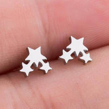 Stainless Steel Dainty Tiny Star Earings Fashion Jewelry Cute Stud Earring Rose Gold Women's Accessories BFF Bridesmaid Gift 2024 - buy cheap