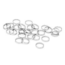 50pcs/lot 8*1mm Stainless Steel Big Hole Thick Single lap Jump Split Rings Key Chain Utility Connectors For DIY Jewelry Making 2024 - buy cheap