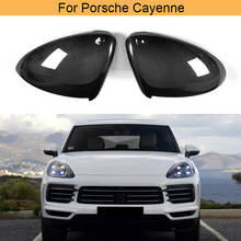 Car Rear View Mirror Covers Caps for Porsche Cayenne 2018 Carbon Fiber Side Mirror Caps Covers Add On Style 2024 - buy cheap