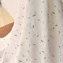50cm*140cm/piece,Pastoral Style White Background Daisy Tufted Linen Cloth,Dress,Shirt,Cheongsam Fabric,DIY Manual Material 2024 - buy cheap