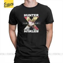 Camisetas masculinas de manga curta do anime kurapika, camisetas de gola redonda de desenhos animados, algodão puro, tamanho grande 2024 - compre barato