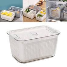 Профессиональная кухонная сливная корзина для холодильника, ящик для хранения овощей, фруктов, контейнер-Органайзер 2024 - купить недорого