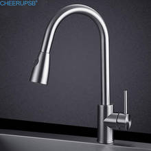 Grifo de Lavabo para fregadero de cocina, mezclador de agua fría y caliente, giratorio 360, rociador de montaje en cubierta de acero inoxidable, cepillado, K8 2024 - compra barato