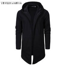 Men Dark Series Irregular Hooded Cardigan Sweatercoat Long Men Casual Hoodies Coat 2024 - buy cheap