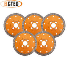 BGTEC-disco de corte para azulejo de cerámica, hoja de sierra de diamante Turbo prensada en caliente de 4,5 pulgadas/115mm, altura de diamante de 10MM, 5 unidades 2024 - compra barato