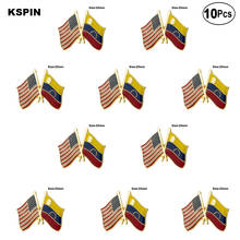 Pin de solapa de bandera de EE. UU. Y Argentina, broche, insignias, 10 Uds. Por lote 2024 - compra barato