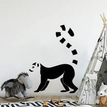 Cartoon Lemur Stickers African Animal Vinyl Wall Decal Kid Nursery Room Decoration Babys Bedroom Mural Cute O267 2024 - buy cheap