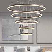 Modern Led Ring Chandelier with Remote Control Suspension for Living Dining Room Loft Kitchen Fixture Home Decor Indoor Lighting 2024 - buy cheap