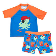 Kavkas Children Boy Swimsuit Short Sleeve One-piece Cool Print Summer Beachwear Surfing Swimwear Kids Boys 1-8 Year Swimming 2024 - buy cheap