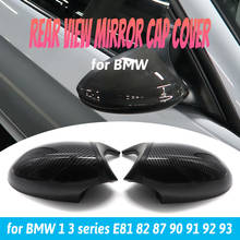 M3 Style Carbon Fiber Look 2pcs Replacement Horn Shape Rearview Mirror Caps for BMW 1 3 Series E81 E82 E87E90 E91 E92 E93 2024 - buy cheap