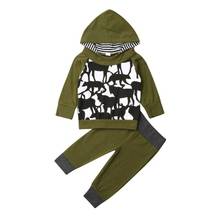 0-24M Newborn Infant Toddler Baby Boy Girl Clothes Set Autumn Winter Hooded Long Sleeve Deer Tops+Pants  Outfits Baby Costumes 2024 - buy cheap