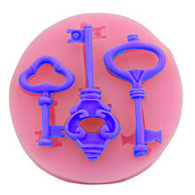 DIY baking tools classic retro key silicone mold drop gum turn sugar cake mold 2024 - buy cheap