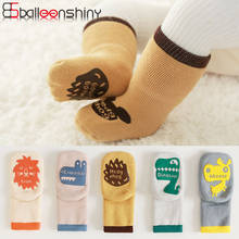 Meias felpudas novas moda balleenshiny meias de bebê engrossadas para meninos meninas meias infantis antiderrapantes acima joelho meias infantis meias de chão 2024 - compre barato